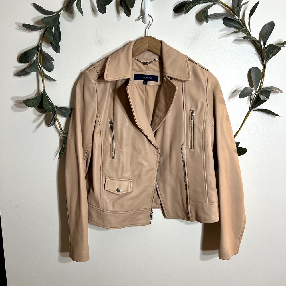 Cole Haan Lambskin Leather Jacket LAST CALL